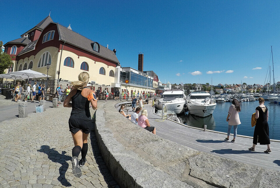 Strømstadmilen går blant annet langsmed båthavna i byens sentrum. (Foto: Bjørn Johannessen) 5km-baathavna_GOPR2175.jpg
