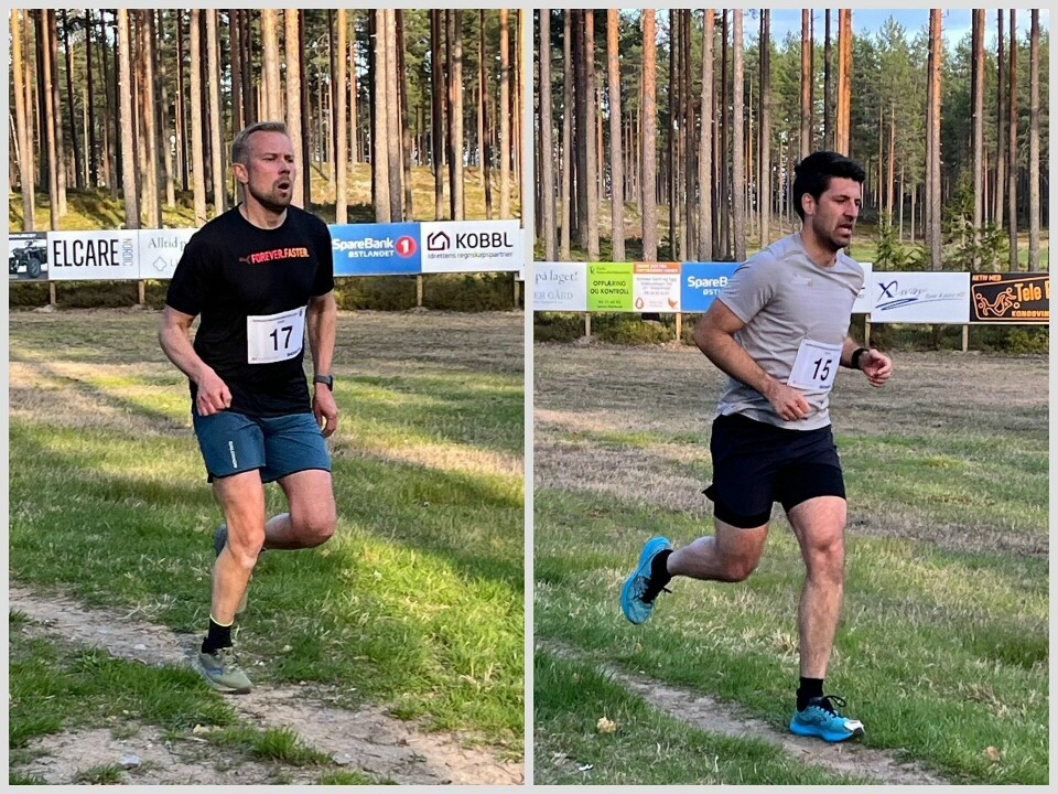 Hans Kristian Snare (17) og Marius Fjell løp inn til henholdsvis 7. og 9. beste tid på kjente tider på Liermoen. (Foto: Heidi Aarstad)