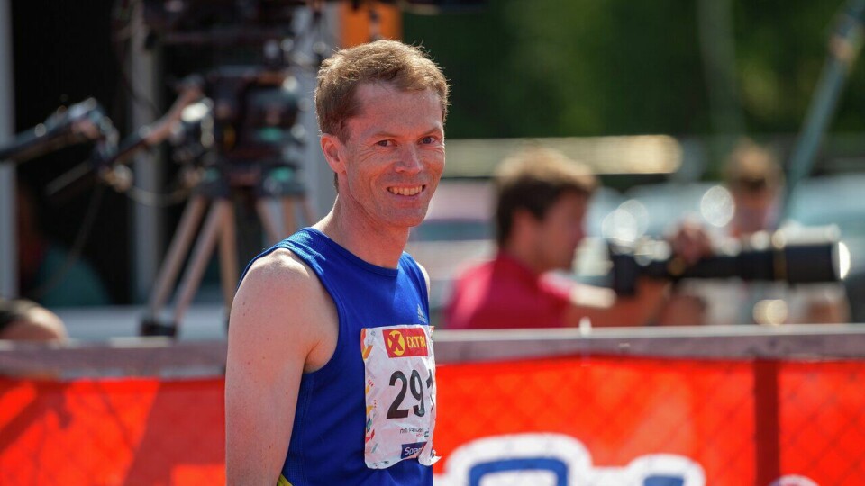 Kristian Nedregård da han deltok i friidretts-NM på Hamar Idrettspark i 2019. (Foto: Samuel Hafsahl) NM Friidrett 2019 - 10000m - Kristian Nedregård