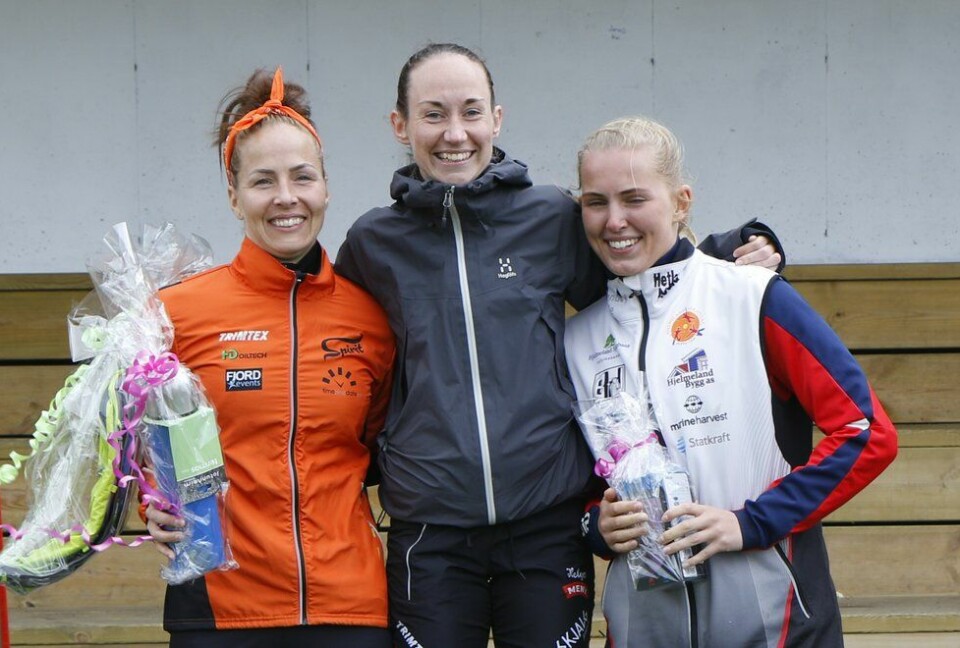Vinner av Strandamila Vienna Søyland Dahle 35,34, nr.2 Sara Aarseth 38,08, nr.3 Mari Hetlesæter 39,58 Strandamila og Midtbygdens halvmaraton