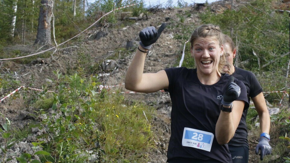 Fysisk og virtuelt: Det blir mulig å både delta i fysiske løp og løpe virtuelt i årets Kondisløp. Bildet er fra Forrest Run i Elverum i 2021. (Foto: Rolf Bakken / Kondis © Kondis) Forest Run 2021