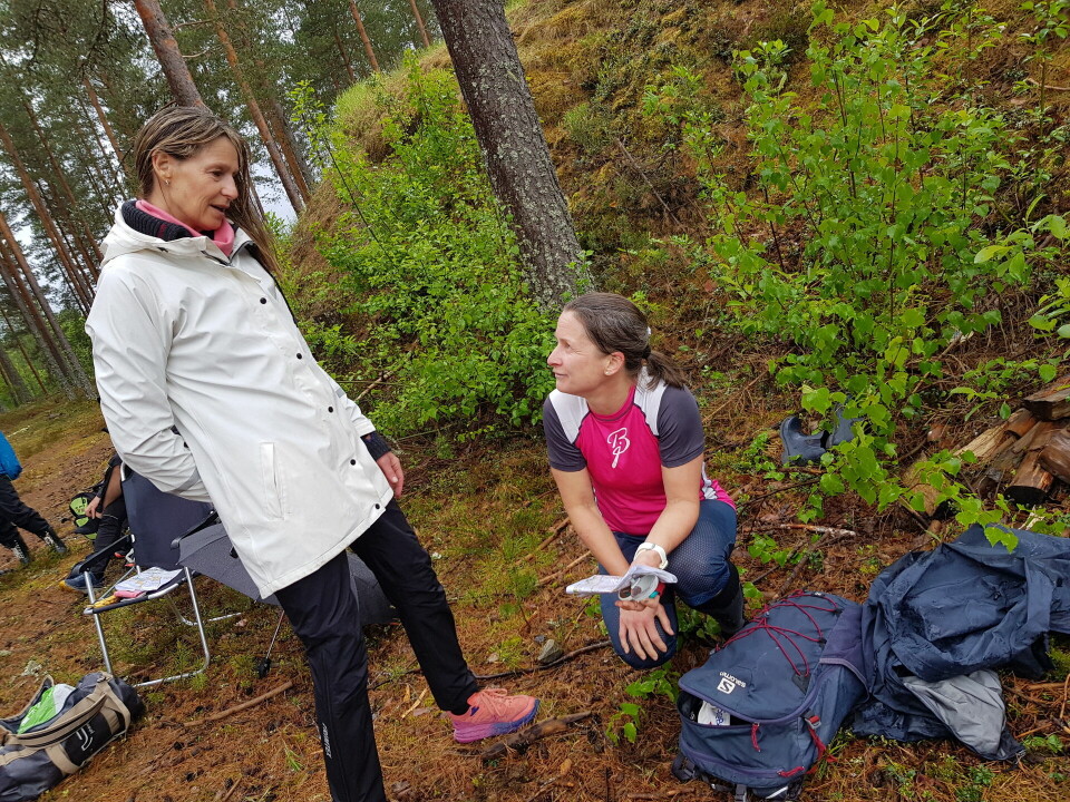De to raskeste i D 4,5 km, Mona Lome (til venstre) og Stine Olsen Kirkevik.