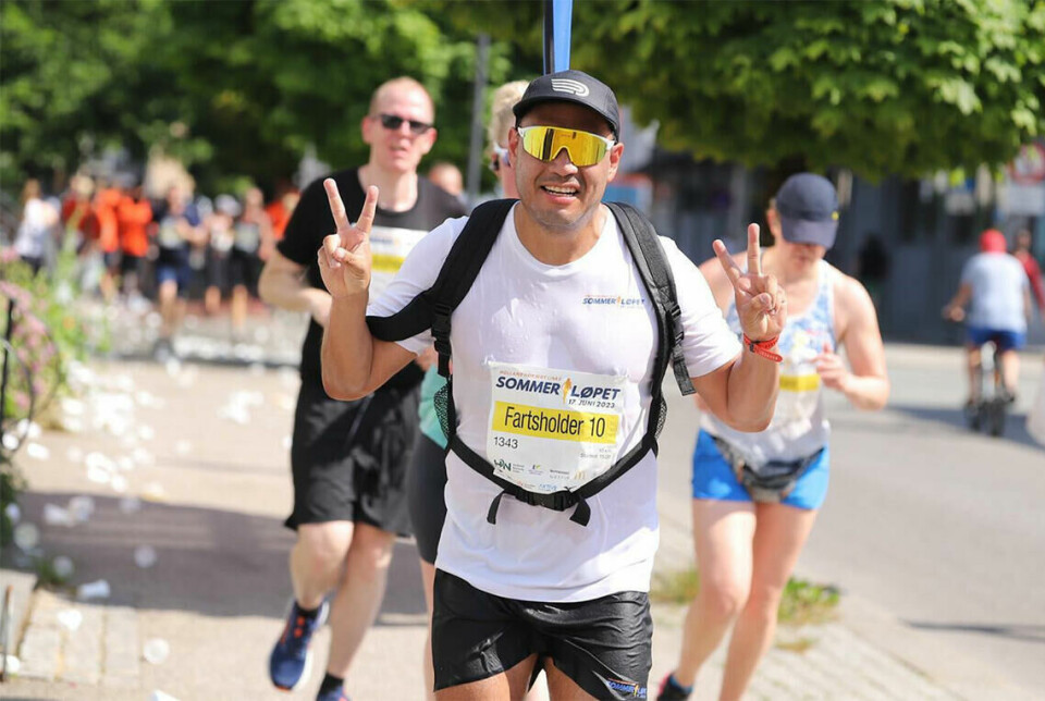 Carl Bugge fikk løpe som fartsholder på 10 km under årets Sommerløpet i Kristiansand. (Foto: Sommerløpet) Carl Bugge fikk løpe som fartsholder på 10 km under årets Sommerløpet i Kristiansand. (Foto: Sommerløpet)