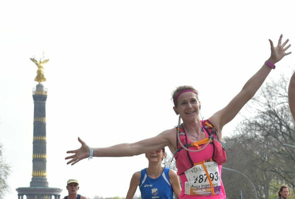 Det første store løpet: Anja Ingeborg Hoffmann ble bitt av løpsbasillen da hun deltok i sitt første store løp i Berlin Halfh Marathon. Etter dette har det blitt mange løpsdeltakelser i inn- og utland. (Foto: Marathon-Photo.com) Anja Ingeborg Hoffmann