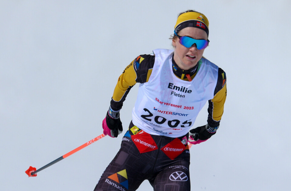 Emilie Fleten går for historisk seier. Her fra Skareverennet i 2023. (Foto: Arne Dag Myking)