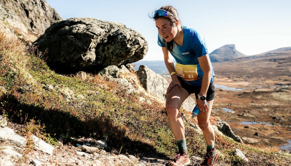 Ida Amelie Robsahm i aksjon under Fyri Trail som hun vant i fjor høst.
