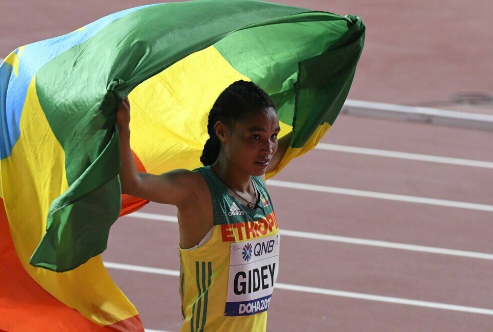 Letesenbet Gideys 1.02.52 på halvmaraton under lupen VM friidrett 2019 Doha - Letesenbet Gidey - finale 10 000 m