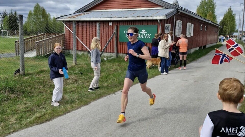 Ingen følger Lene Nylund på lokale veier og stier. Her fra Grunnlovsmila i år.