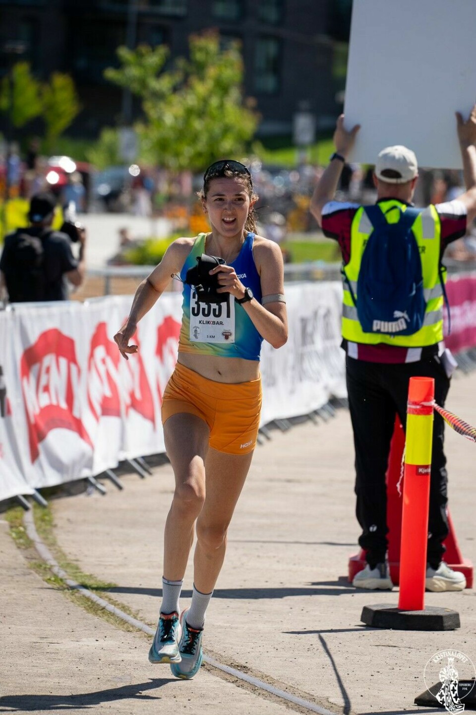 Sigrid Jervell Våg svinger inn til seier. (Foto: Kristinaløpet)