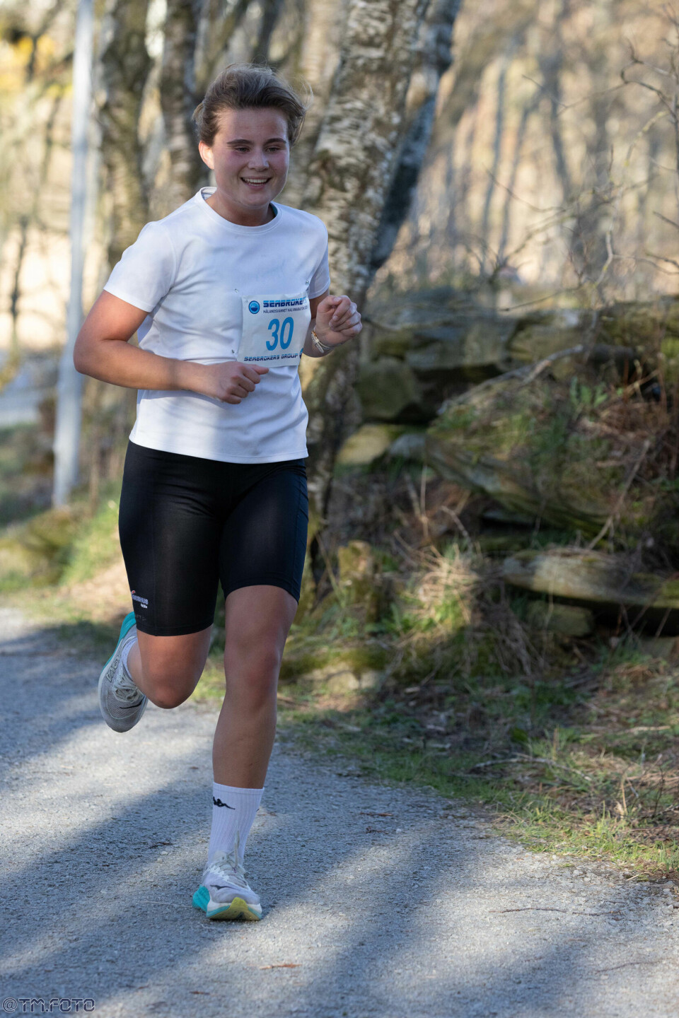 Det ble andreplass på Julie L. Mæhle på halvmaraton. (Foto: Tore Melberg)