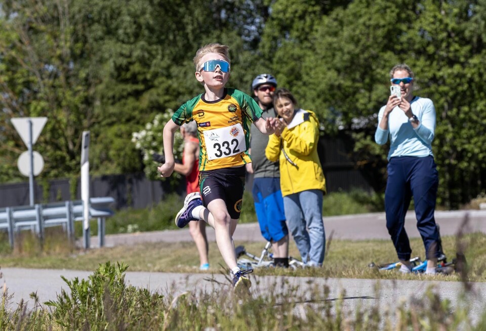 8-åringen Syver Rognstad Post løper fortere og fortere. Denne gangen ble det pers på 3 km med 12.42. (Foto: Bjørn Hytjanstorp)