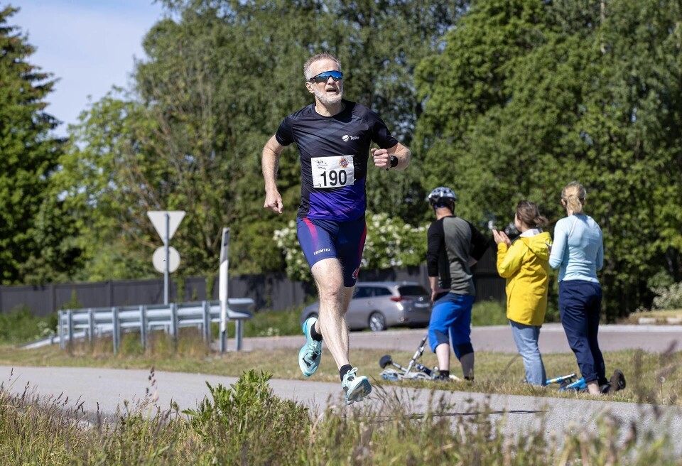 Bjørn Tore Gullord, opprinnelig fra Biri, blir 60 år i september og spurter inn på imponerende 11.01. (Foto: Bjørn Hytjanstorp)