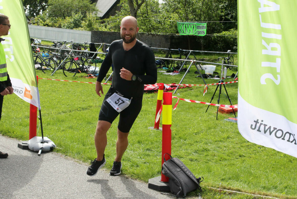 Rolf Kleppestø ut på 3. etappe, løp tur/retur Golten