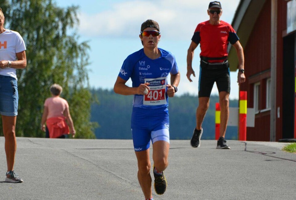 Per Elias Nordseth helt alene på oppløpet på Kongsvingermila søndag. (Foto: Janne Slorafoss) Kongsvingermila 2021