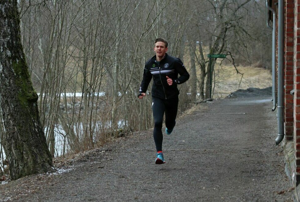 Sebastian Conrad Håkansson imponerte i 17. mairaton for tredje gang. Her fra løpende intervju med Kondis våren 2022 (Foto: Tom-Arild Hansen) Sebastian Conrad Håkansson