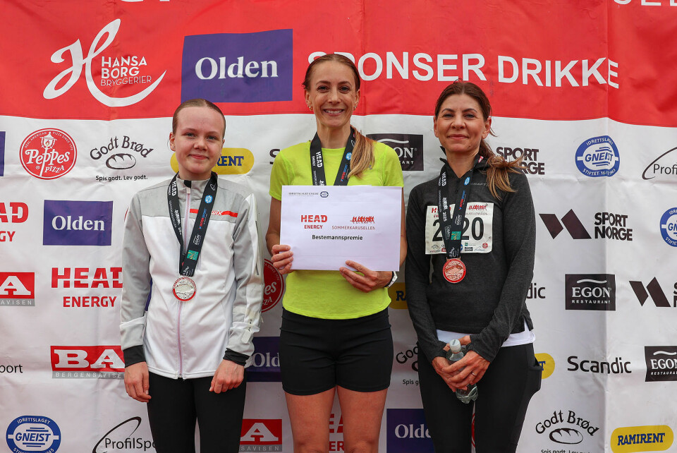 Premiepallen kvinner 5 km: Ingrid Regine Undertun-Flesland, Anne Skudal Dolvik og Synnøve Thue Refsdal.