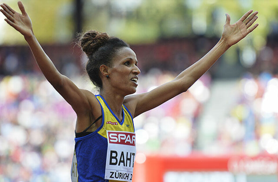 Meraf Bahta sørga for svensk rekord på 10 km. Her ser vi henne juble for EM-gull på 5000 m under EM i Zürich for to år siden. (Arkivfoto: Bjørn Johannessen) Meraf Bahta sørga for svensk rekord på 10 km. Her ser vi henne juble for EM-gull på 5000 m under EM i Zürich for to år siden. (Arkivfoto: Bjørn Johannessen)