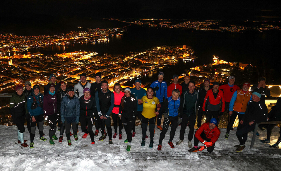 Målgang i Fløyenkarusellen gir deg denne utsikten over Bergen. (Foto: Arne Dag Myking) Målgang i Fløyenkarusellen gir deg denne utsikten over Bergen. (Foto: Arne Dag Myking)