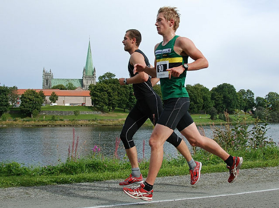 Helge Hafsås med maratonseier nr. 150 og sin maraton nr. 200