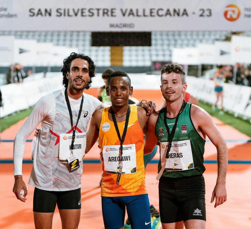 Kristian Ulriksen nummer 100 på 10 km nyttårsløp i Madrid San-Silvestre-Vallecana-herrepallen.jpg