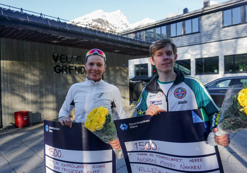 Andreas Mosby Nakken og Kari-Anne Tryggestad Ryste vant Konradløpet. Foto: Martin Hauge-Nilsen Andreas Mosby Nakken og Kari-Anne Tryggestad Ryste vant Konradløpet. Foto: Martin Hauge-Nilsen