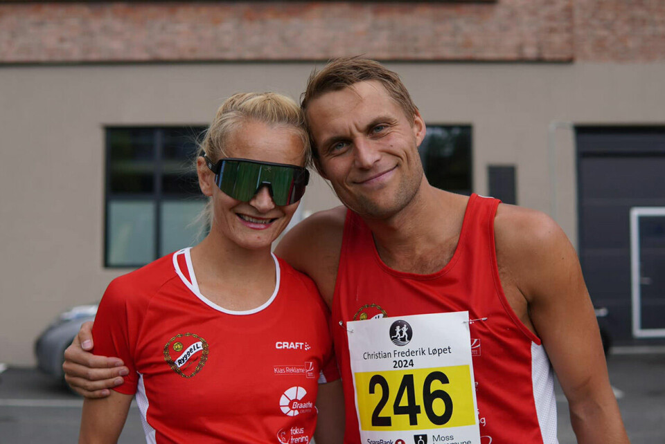 Sigrun Gjølberg og Ulrik Lolland var raskest på 10 kilometeren under Christian Frederik-løpet. (Foto: Arrangøren) Sigrun Gjølberg og Ulrik Lolland var raskest på 10 kilometeren under Christian Frederik-løpet. (Foto: Arrangøren)