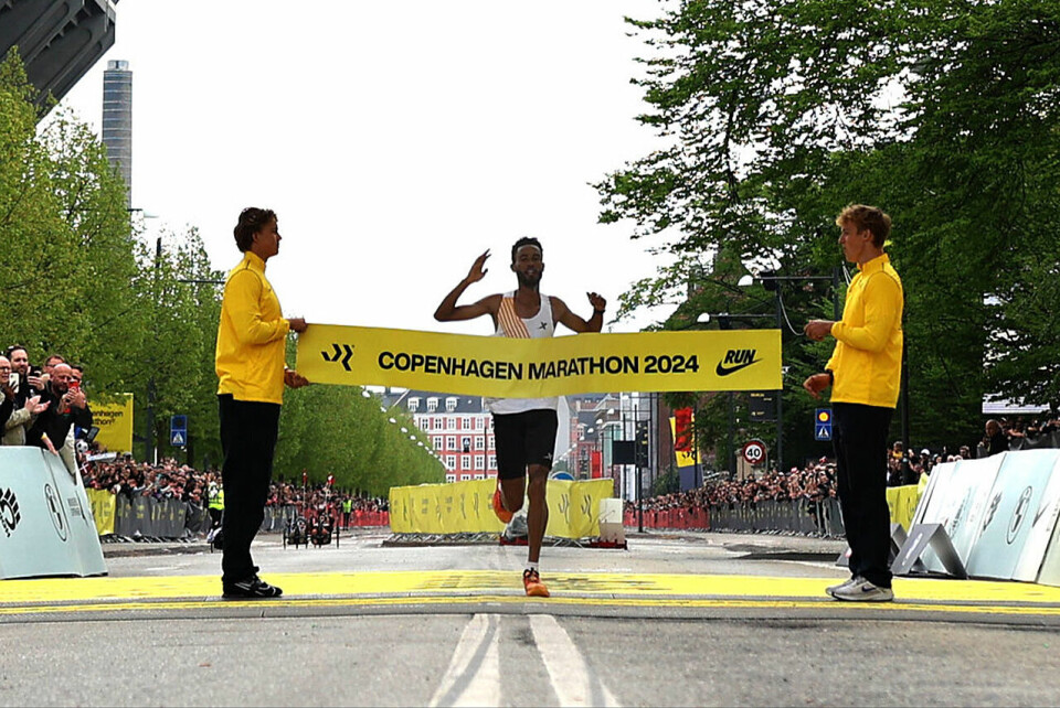 Abdi Gelelchu fra Bahrain vinner København Maraton på tiden 2:09:11. (Foto: arrangør) Abdi Gelelchu, Bahrain