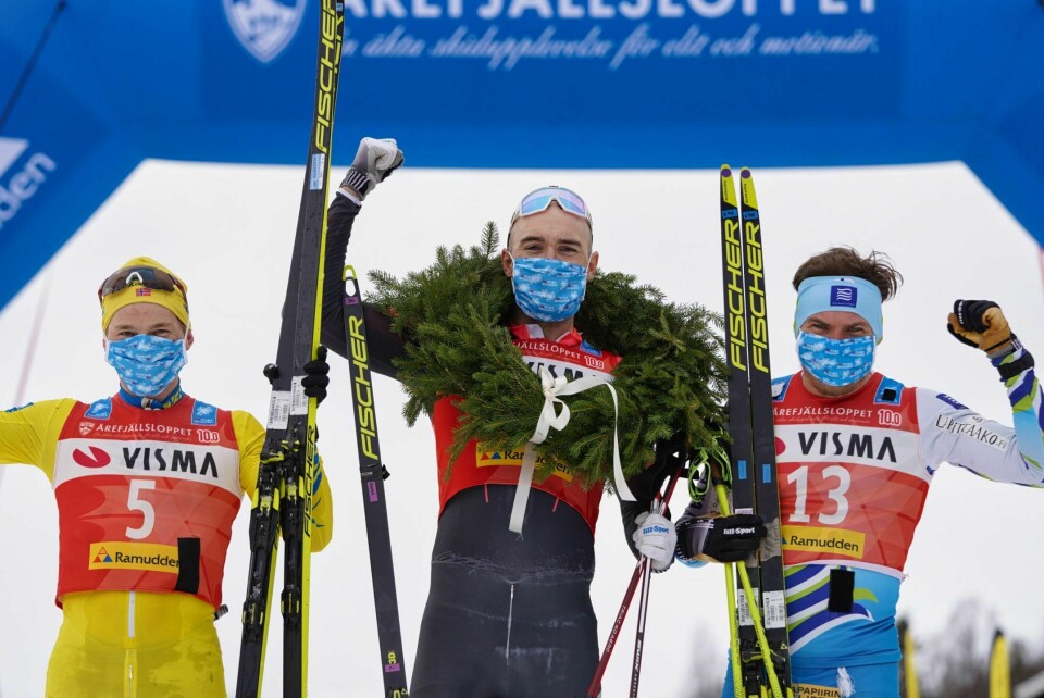 Dobbelt norsk ved Nygaard og Hoelgaard i Årefjällsloppet Årefjällsloppet_Topp3-menn.jpg