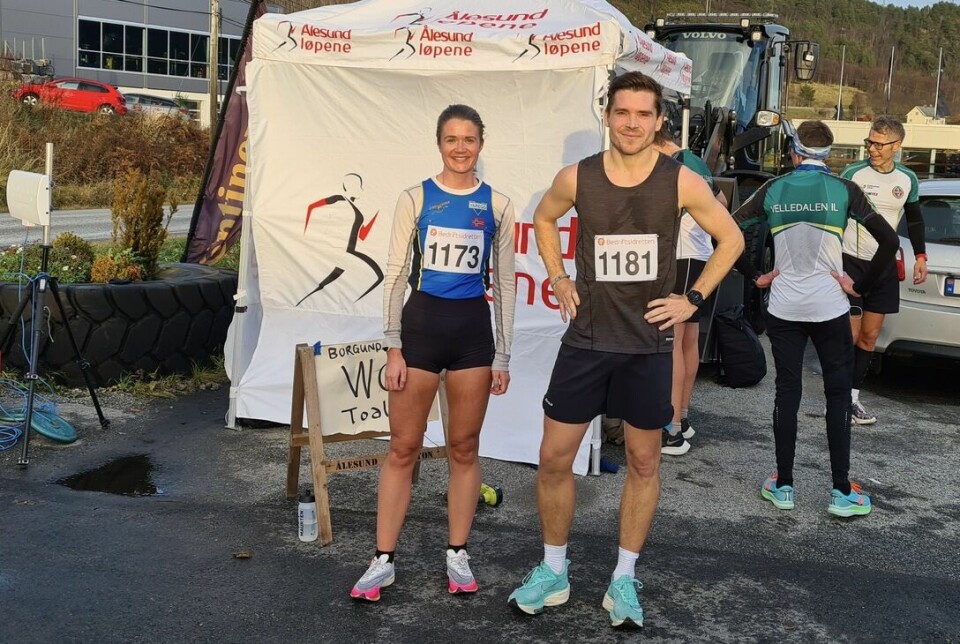 Vinnerne på 10 km, Ine Birgitte Nyhus og Kristoffer Tollås Vinnerne på 10 km, Ine Birgitte Nyhus og Kristoffer Tollås