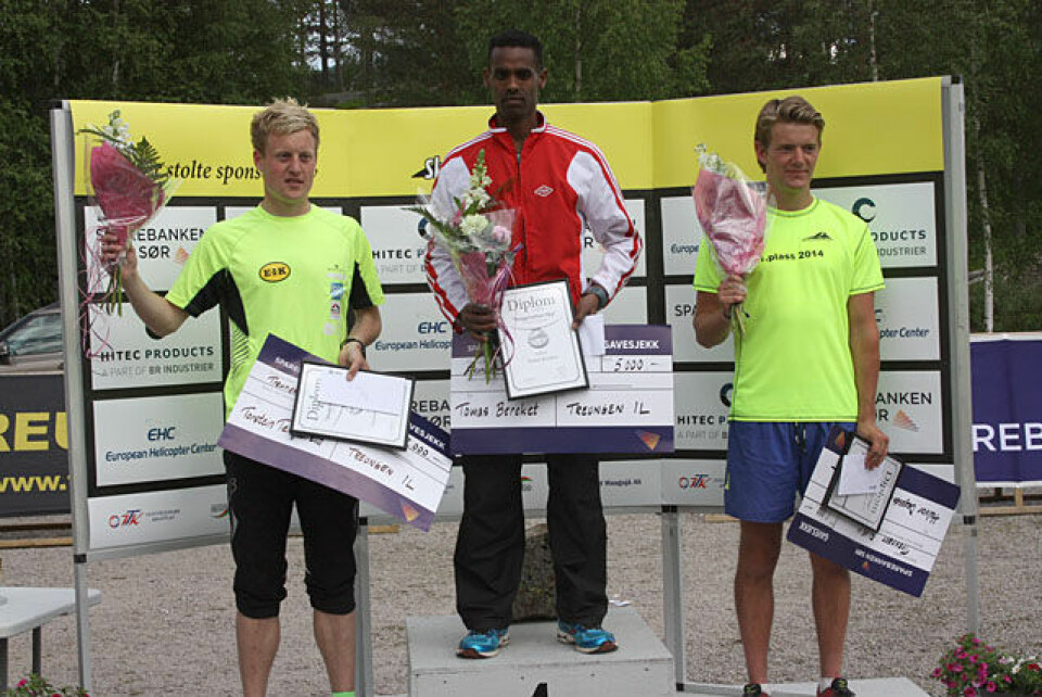 Tomas Bereket og Heidi Weng best i folkefesten Skuggenatten Opp 2014 Pallen menn - Tomas Bereket, Torstein Tengsareid og Halvor Dagssøn Landsverk_640.jpg