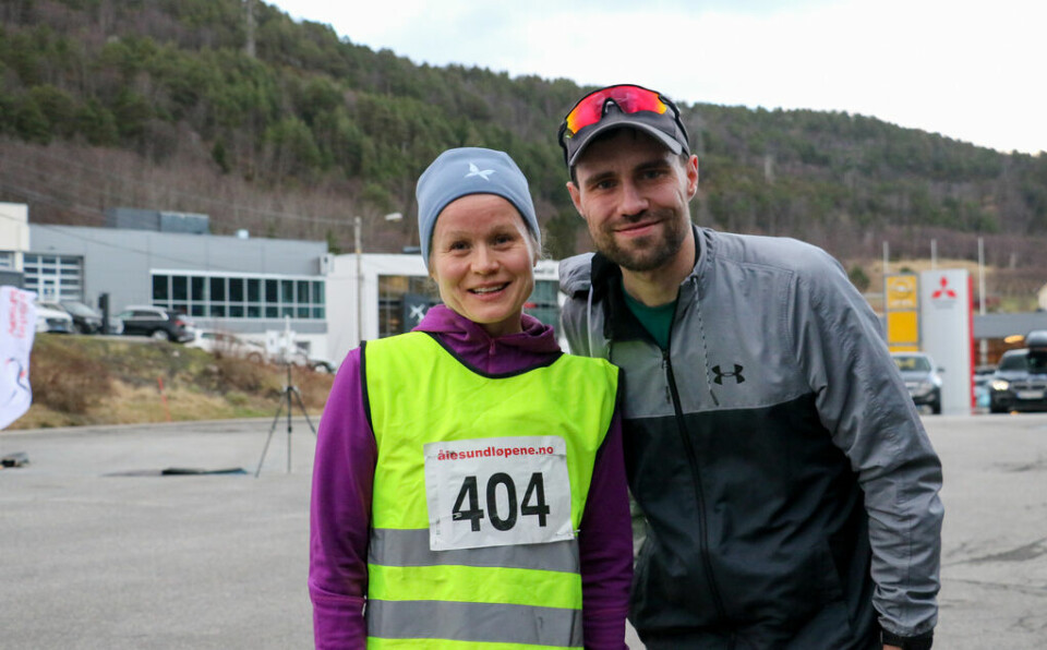 De to beste på 10 km, Nina Alvestad og Aron Dyb. Foto: Martin Hauge-Nilsen De to beste på 10 km, Nina Alvestad og Aron Dyb. Foto: Martin Hauge-Nilsen
