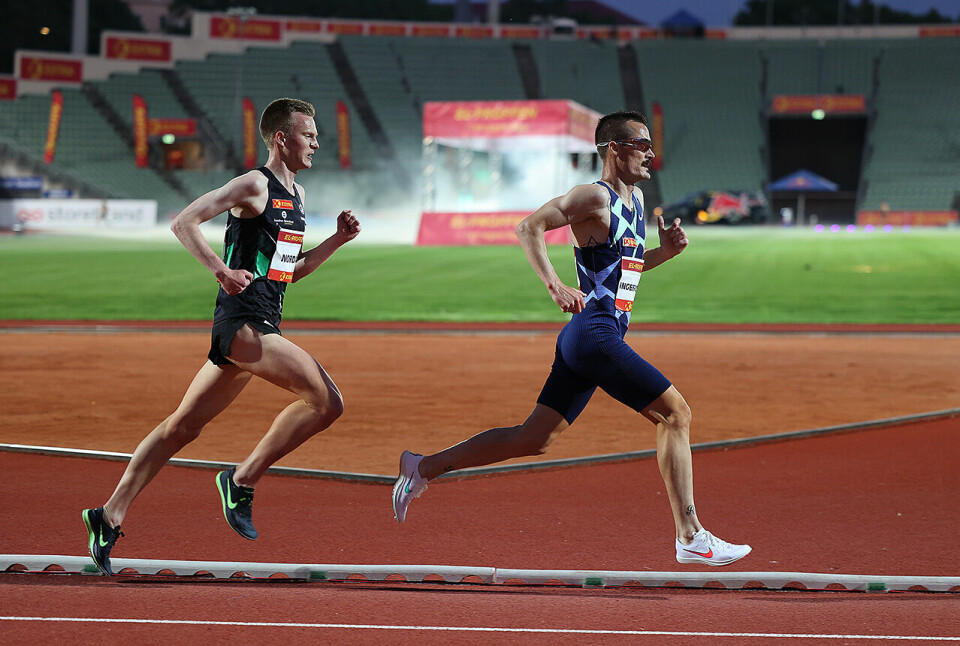Narve Gilje Nordås og Henrik Ingebrigtsen løp fortere enn de noen gang før har gjort på henholdsvis 1500 og 5000 m. (Arkivfoto: Samuel Hafsahl) Narve Gilje Nordås og Henrik Ingebrigtsen løp fortere enn de noen gang før har gjort på henholdsvis 1500 og 5000 m. (Arkivfoto: Samuel Hafsahl)