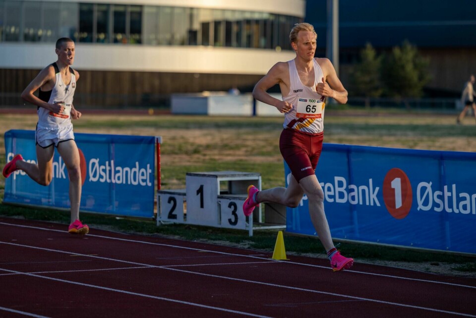 Magnus Tuv Myhre beste norske på 1500 m Festival Jessheim - NÅ MED BILDER Menn heat 5 - Johannes Teigland.jpg