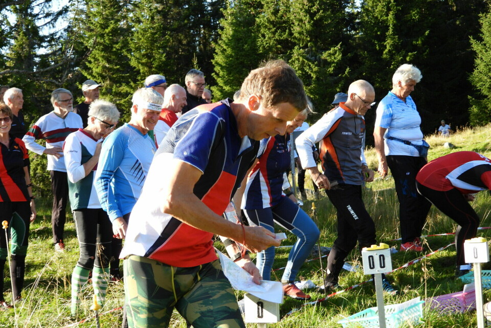 Fjellfølelse på bedrifts o-løp fra Lageråkvisla Bj¢rn Solbergseter ut fra start.jpg