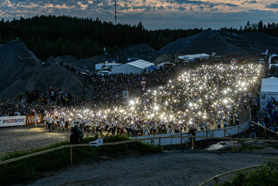 Starten av Jukola stafetten. Arrangørfoto Starten av Jukola stafetten. Arrangørfoto
