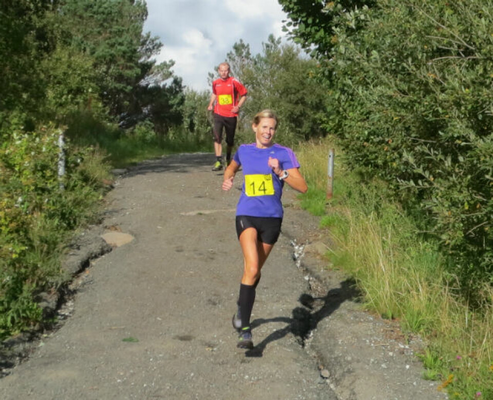 Kirsti J Skåtøy og Thomas Hetland seiret i terrengtrimmen i Egersund KirstiJSkatoy