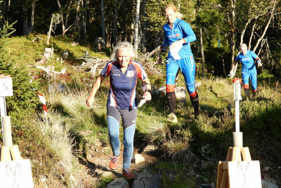 Fjellfølelse på bedrifts o-løp fra Lageråkvisla L¢pere på vei mot mål.jpg