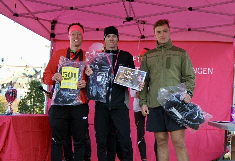 Pangstart for Rosa sløyfe-løpet i Ålesund Tre_beste_herrer