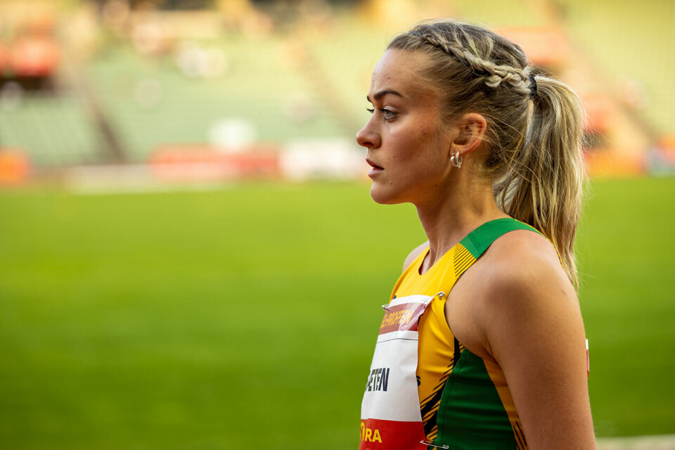 Amalie Sæten fra Night of highlights på Bislett i juni 2021. Det ble 1. plass og pers på 1500 meter med 4:08:81. (Foto: Samuel Hafsahl) Amalie Sæten fra Night of highlights på Bislett i juni 2021. Det ble 1. plass og pers på 1500 meter med 4:08:81. (Foto: Samuel Hafsahl)