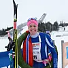 Ingeborg Dahl, Ringkollen Skiklubb er tatt ut til VM på rulleski. Her etter seieren i Holmenkollmarsjens 47 KM . Foto: Kjell VIgestad