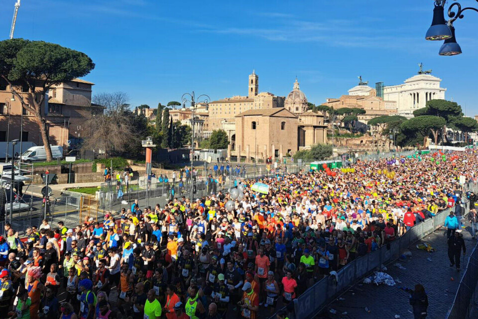 Roma maraton 2024. (Foto: Run Rome Marathon på Facebook) Roma maraton 2024. (Foto: Run Rome Marathon på Facebook)