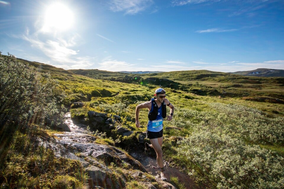Miklos Öri var årets suverent raskeste på de 95 kilometerne rundt Hardangerjøkulen. (Foto: Kai-Otto Melau) Miklos Öri var årets suverent raskeste på de 95 kilometerne rundt Hardangejøkulen. (Foto: Kai-Otto Melau)