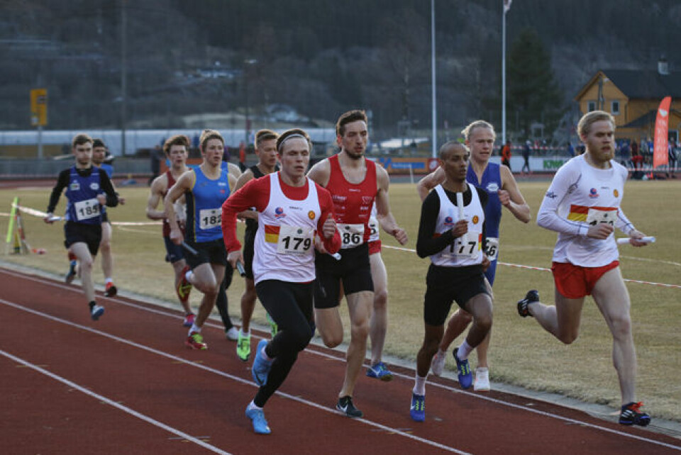 Gular-herrene fortsatt best i Fristafetten i Arna 1P1A1325.jpg