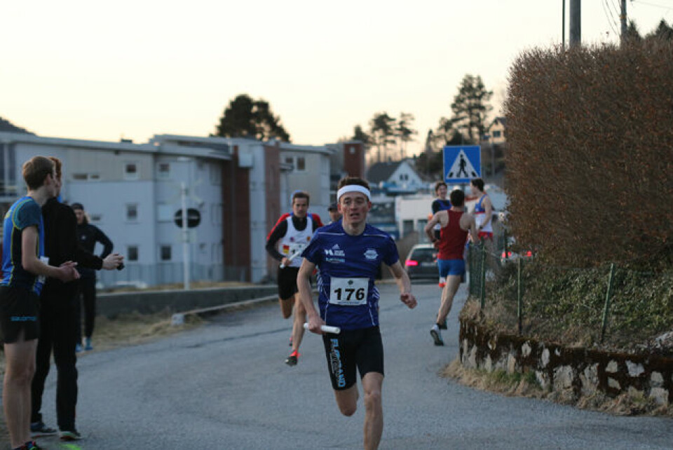 Gular-herrene fortsatt best i Fristafetten i Arna 1P1A1446.jpg