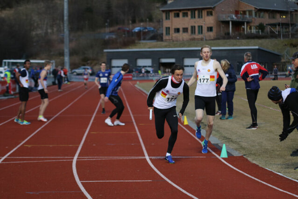 Gular-herrene fortsatt best i Fristafetten i Arna 1P1A1482.jpg