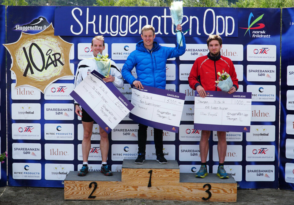 Torstein Tengsareid vant foran Erling Hisdal og Stian Bergstå. (Foto: Olav Nilsen) Torstein Tengsareid vant foran Erling Hisdal og Stian Bergstå. (Foto: Olav Nilsen)