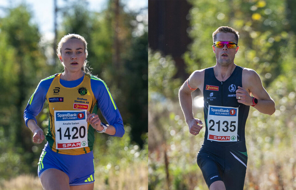 Amalie Sæten og Filip Ingebrigtsen stakk av gårde med gullmedaljene i tidenes første norske mesterskap i 5 km gateløp. (Foto: Samuel Hafsahl) Amalie Sæten og Filip Ingebrigtsen stakk av gårde med gullmedaljene i tidenes første norske mesterskap i 5 km gateløp. (Foto: Samuel Hafsahl)