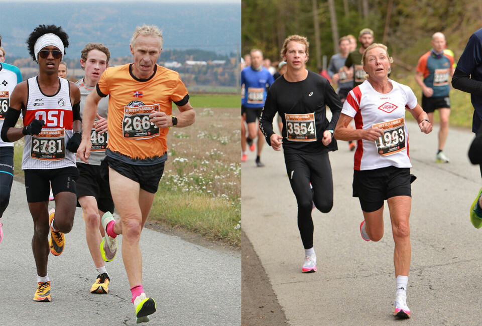Kristen Aaby (2664) og Synøve Brox (1993) er de to veteranløperne som har de beste 5 km-tidene omregnet etter veterantabellene så langt i år. (Foto: Kjell Vigestad og Hytteplanmila) Kristen Aaby (2664) og Synøve Brox (1993) er de to veteranløperne som har de beste 5 km-tidene omregnet etter veterantabellene så langt i år. (Foto: Kjell Vigestad og Hytteplanmila)