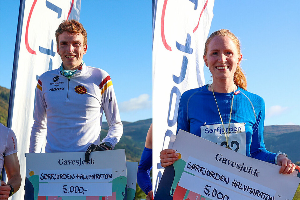 Marius Vedvik og Lina Rivedal hadde en god dag på jobben i dag: førstepremien var verdsatt til 3000 kroner og løyperekorden til 5000 kroner. (Alle foto: Arne Dag Myking) Marius Vedvik og Lina Rivedal hadde en god dag på jobben i dag: førstepremien var verdsatt til 3000 kroner og løyperekorden til 5000 kroner. (Alle foto: Arne Dag Myking)