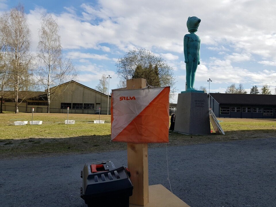 Trivelig bedrift o-løp i Moskogen i Moelv Startpost.jpg